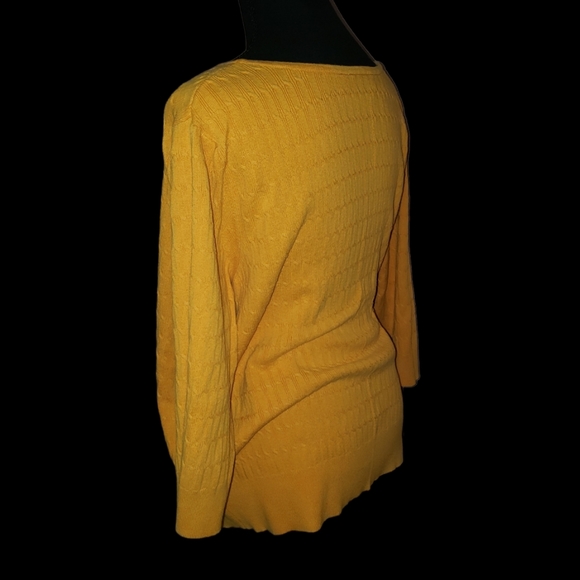 💖👄Croft and Barrow Long Sleeve Yellow Sweater Knit Top (Size3X) - Picture 12 of 15